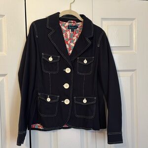 Boden jacket with button details and cute floral lining